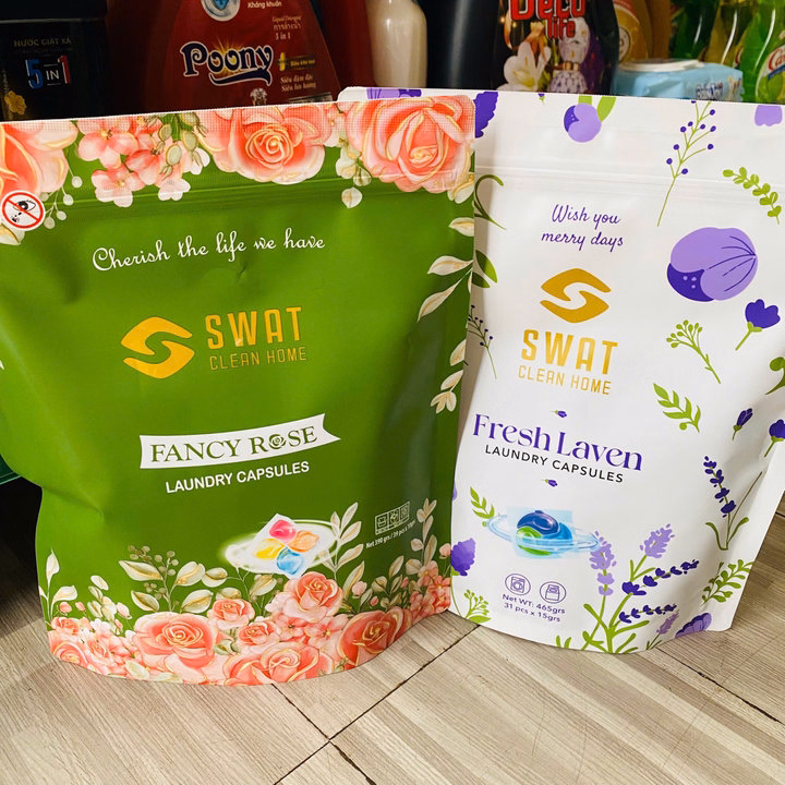 Viên Giặt Swat Hương Hoa Màng Bọc Tự Tan Trong Nước L109 - Lady'S Passion - Ảnh 3