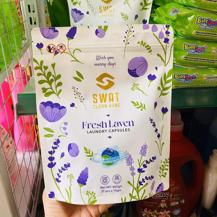 Viên Giặt Swat Hương Hoa Màng Bọc Tự Tan Trong Nước L109 - Lady'S Passion - Ảnh 2