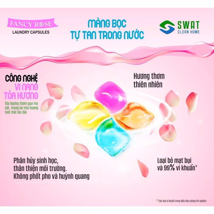 Viên Giặt Swat Hương Hoa Màng Bọc Tự Tan Trong Nước L109 - Lady'S Passion - Ảnh 6