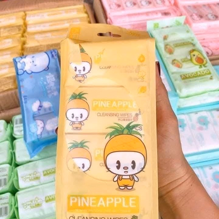 Khăn Giấy Ướt Mini ( Sét 2 Bịch = 16 Gói Nhỏ )