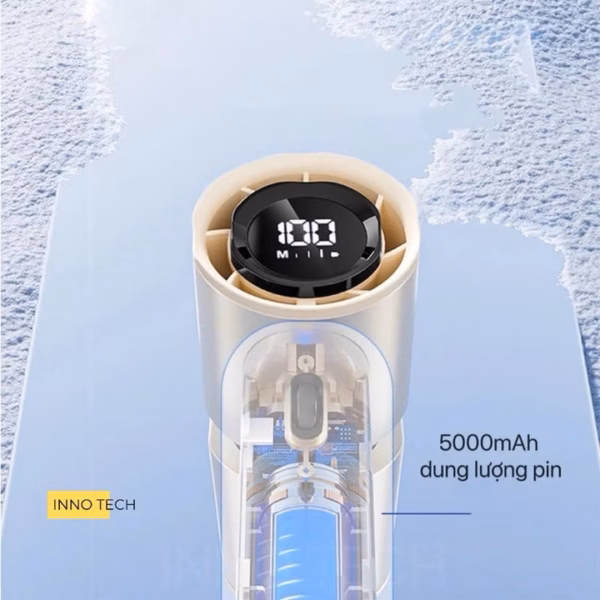 Quạt Tích Điện Hiển Thị Đèn Led Với 100 Mức Gió Veeco Vmf-05 - Gdn - Ảnh 3