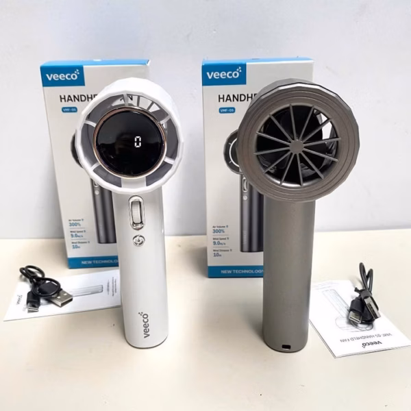Quạt Tích Điện Hiển Thị Đèn Led Với 100 Mức Gió Veeco Vmf-05 - Gdn - Ảnh 7