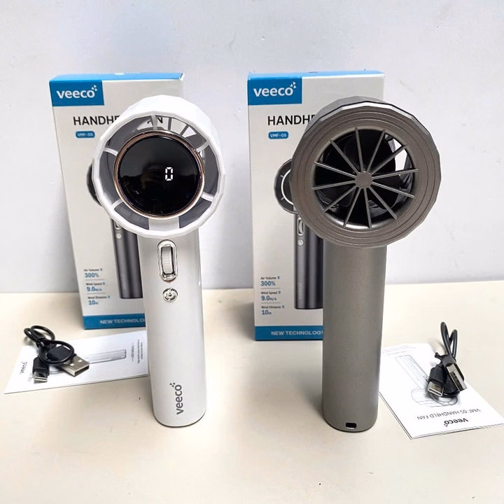 Quạt Tích Điện Hiển Thị Đèn Led Với 100 Mức Gió Veeco Vmf-05 - Gdn - Ảnh 7