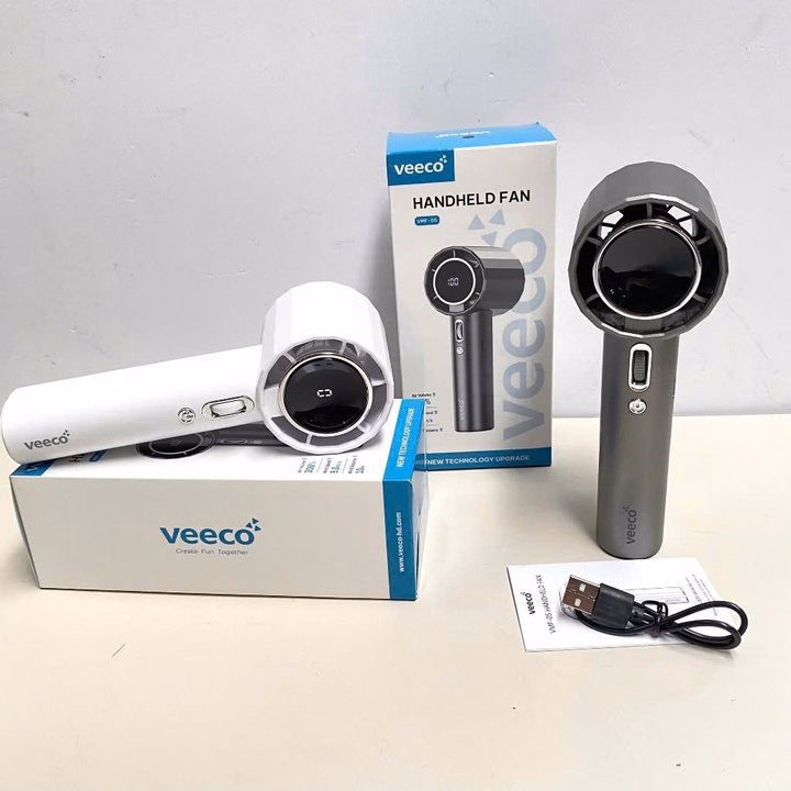 Quạt Tích Điện Hiển Thị Đèn Led Với 100 Mức Gió Veeco Vmf-05 - Gdn - Ảnh 10