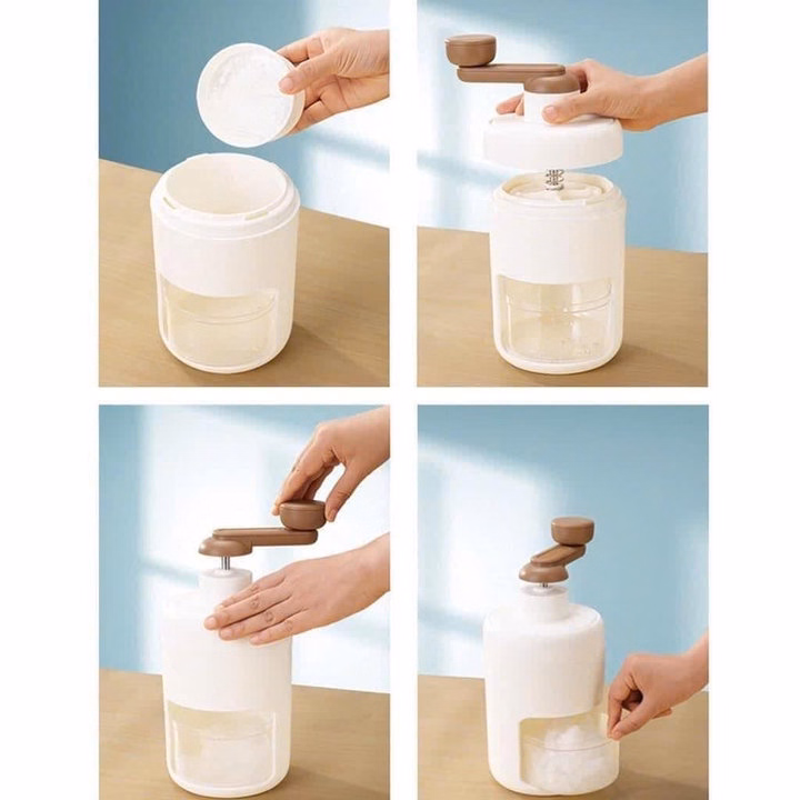 Máy Bào Đá Mini Xay Đá Tuyết Quay Bằng Tay Tiện Ích - Ảnh 4