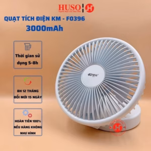 Quạt Sạc Tích Điện Km-F0396 Gấp Gọn Nhỏ