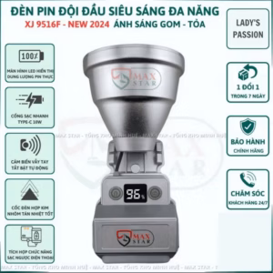 Đèn Pin Đội Đầu Xj9156F Ánh Sáng Gom Xa 1000M Cảm Biến Vẫy Tay Gd243 - Lady'S Passion