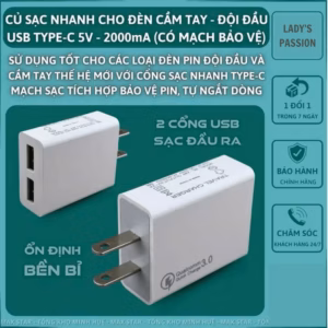 Củ Sạc Nhanh 10W Tối Ưu Cho Các Loại Đèn Pin Gd244 - Lady'S Passion
