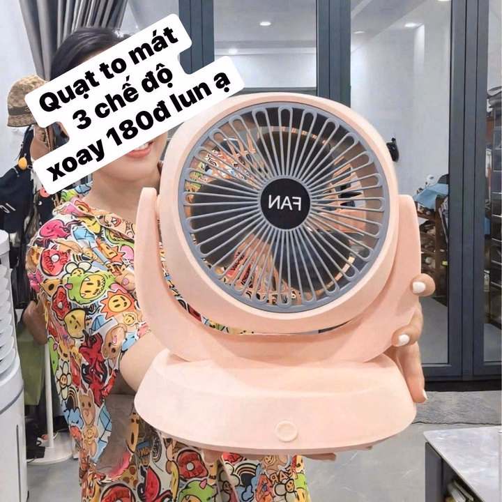 Quạt Fan Lồng To Tích Điện , Siêu Mát Trong Mùa Hè - Ảnh 5