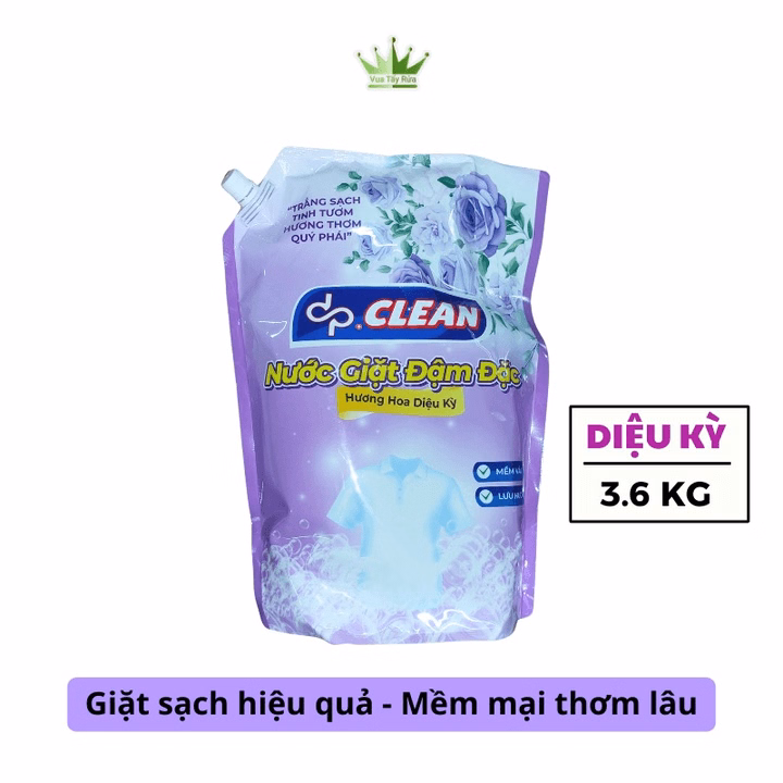 Nước Giặt Túi Đậm Đặc Dpclean 3.6Kg - Sahaka - Ảnh 4