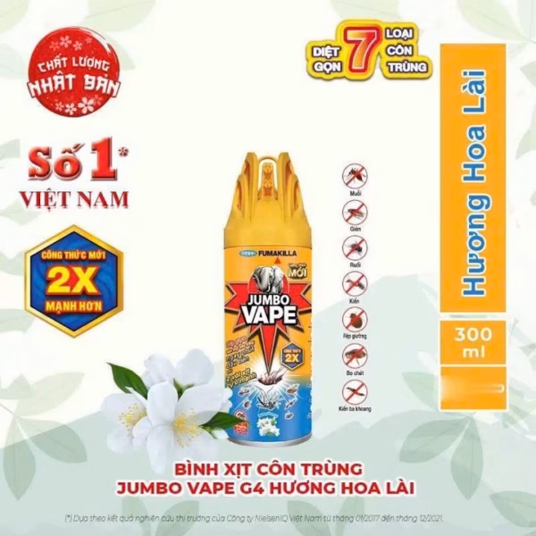 [Chính Hãng] Bình Xịt Muỗi,Côn Trùng Jumbo 300Ml -Gdn - Ảnh 2