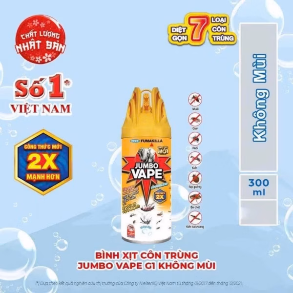 [Chính Hãng] Bình Xịt Muỗi,Côn Trùng Jumbo 300Ml -Gdn - Ảnh 5