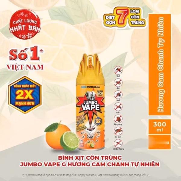 [Chính Hãng] Bình Xịt Muỗi,Côn Trùng Jumbo 300Ml -Gdn - Ảnh 7