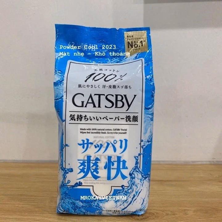 Khăn Giấy Ướt Cotton Lau Mặt Gatsby Facial Wipes Buồn Ngủ Hay Nhậu Xỉn Lau Phát Tỉnh Luôn 42 Tờ Nhật Bản - Gdn - Ảnh 5