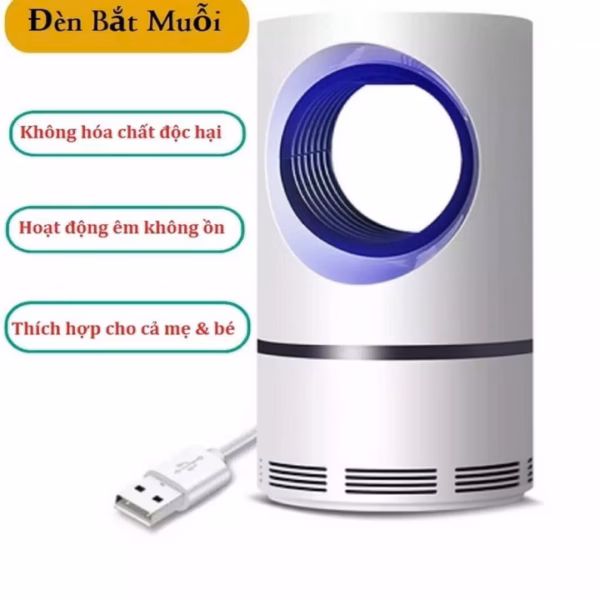 Đèn Bắt Muỗi Điện Tử Tròn Xử Dụng Tia Uv Hút Mũi - Đèn Bắt Muỗi Thế Hệ Mới Hiệu Quả Tốt Usb -Gdn - Ảnh 2