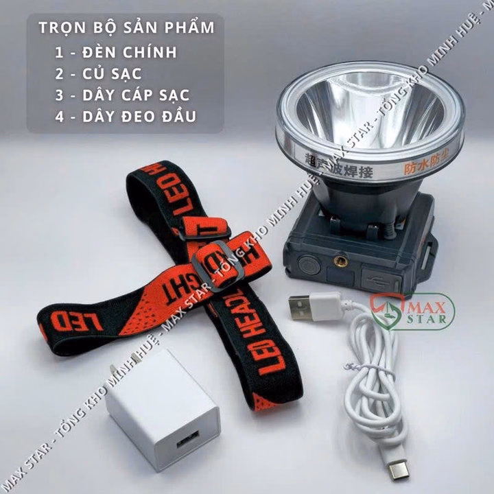 Đèn Pin Đội Đầu Maxstar Ms24 Siêu Sáng Tỏa Rộng, Cảm Biến Vẫy Tay, Sạc Ngược Đt Gd249 - Lady'S Passion - Ảnh 9