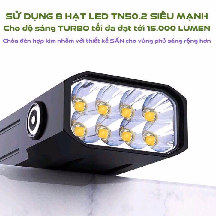 Đèn Pin Cầm Tay Maxstar Mt80 Edc Siêu Sáng Cực Mạnh 14000 Lumen, Pin 10000Amh Hỗ Trợ Sạc Ngược Đt Gd250 - Lady'S Passion - Ảnh 3