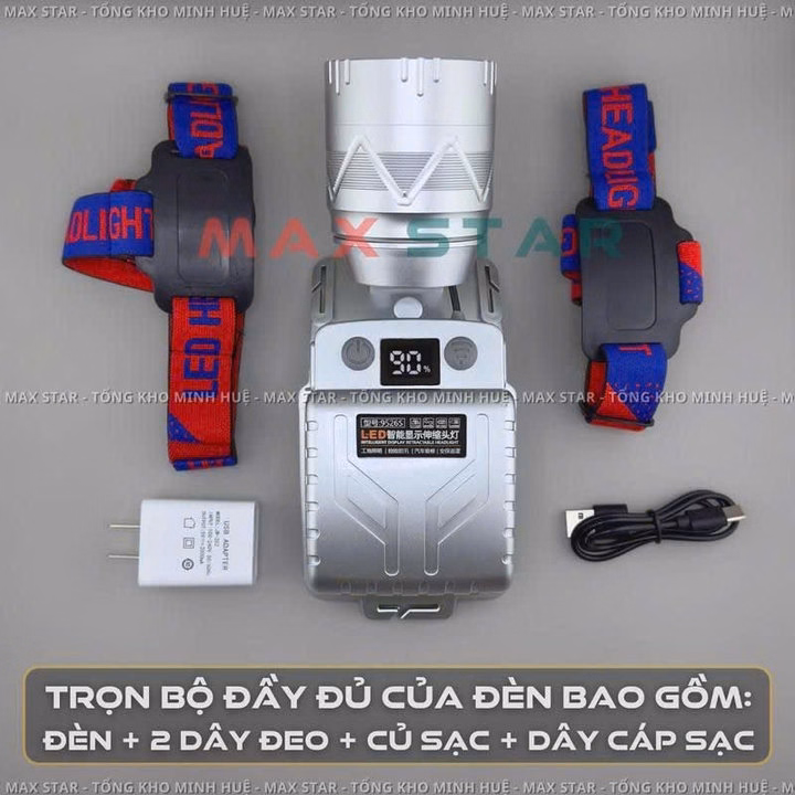 Đèn Pin Đội Đầu N-Light Xj-9526S Siêu Sáng Zoom Xa Gần, Cảm Biến Vẫy Tay, Pin 15000Mah Gd251 - Lady'S Passion - Ảnh 7