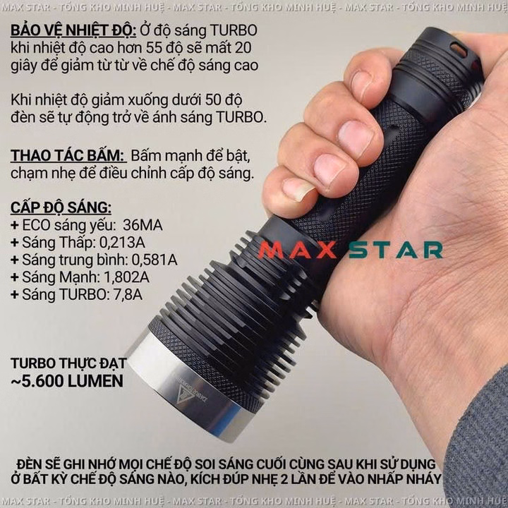 Đèn Pin Cầm Tay Manta Ray M50 Tác Chiến Siêu Sáng Led Xhp70.3 Hi, Chống Nước Ip68 Pin 21700 Cao Cấp Gd252 - Lady'S Passion - Ảnh 5