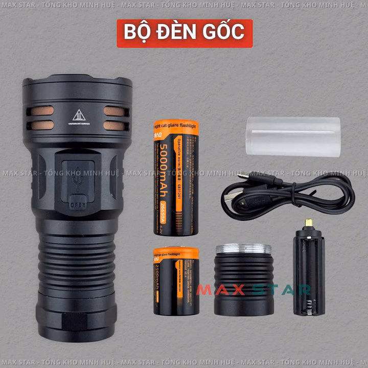 Đèn Pin Cầm Tay Maxstar Ymf7 Cao Cấp Chống Nước Ipx7, Độ Sáng 4200 Lumen Pin Trâu Gd253 - Lady'S Passion - Ảnh 5