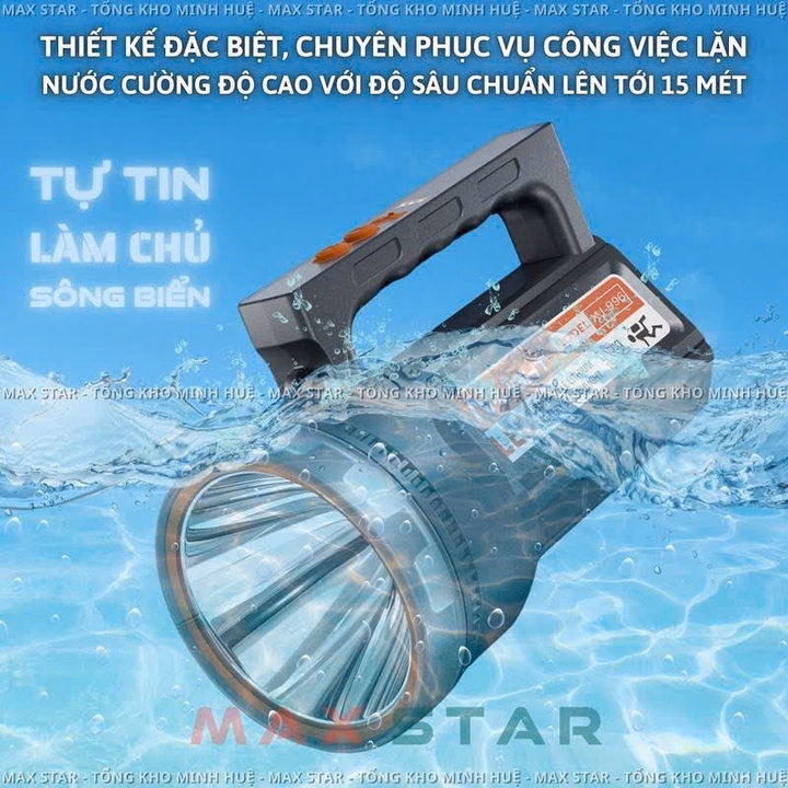 Đèn Pin Cầm Tay Lặn Nước Xj996 Chuyên Dụng Chống Nước Cường Độ Cao, Độ Sâu Chịu Áp Tối Đa 30 Mét Gd254 - Lady'S Passion - Ảnh 8