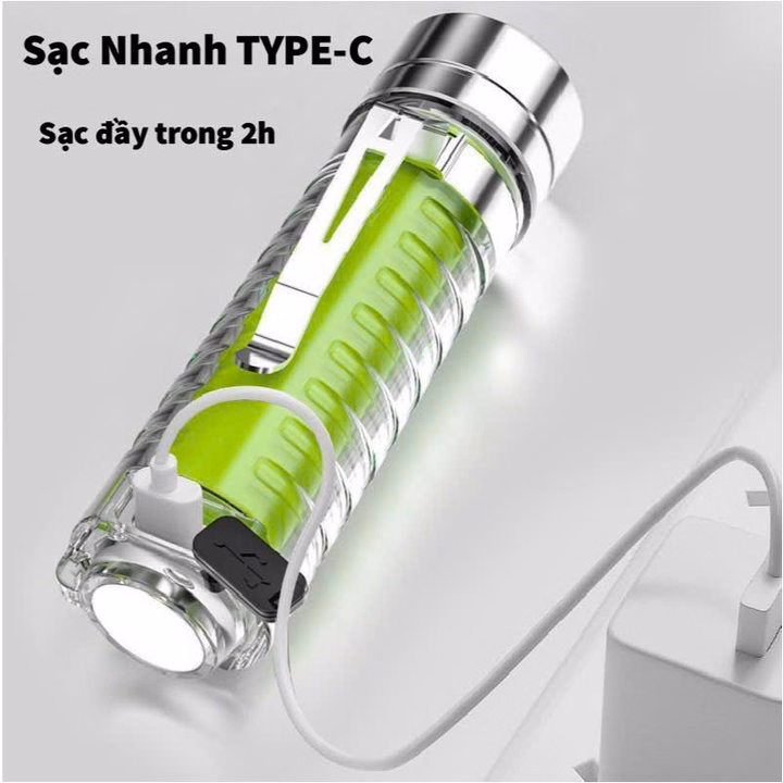 Đèn Pin Cầm Tay Mini 520A Zoom Sáng Xa Gần 8 Chế Độ Sáng Gd255 - Lady'S Passion - Ảnh 9