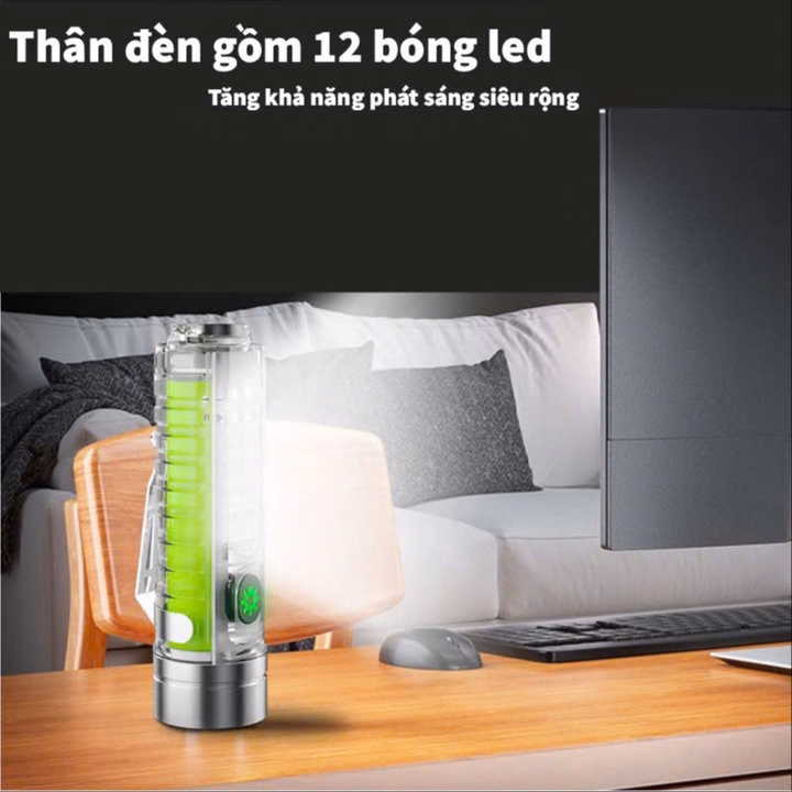 Đèn Pin Cầm Tay Mini 520A Zoom Sáng Xa Gần 8 Chế Độ Sáng Gd255 - Lady'S Passion - Ảnh 8