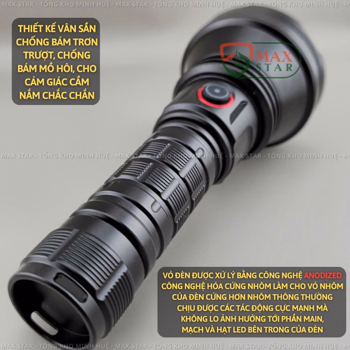 Đèn Pin Cầm Tay Maxstar Ml38 Siêu Sáng Soi Xa 1200M, Độ Sáng 4000 Lumen Chống Nước Ipx6 Gd257 - Lady'S Passion - Ảnh 5