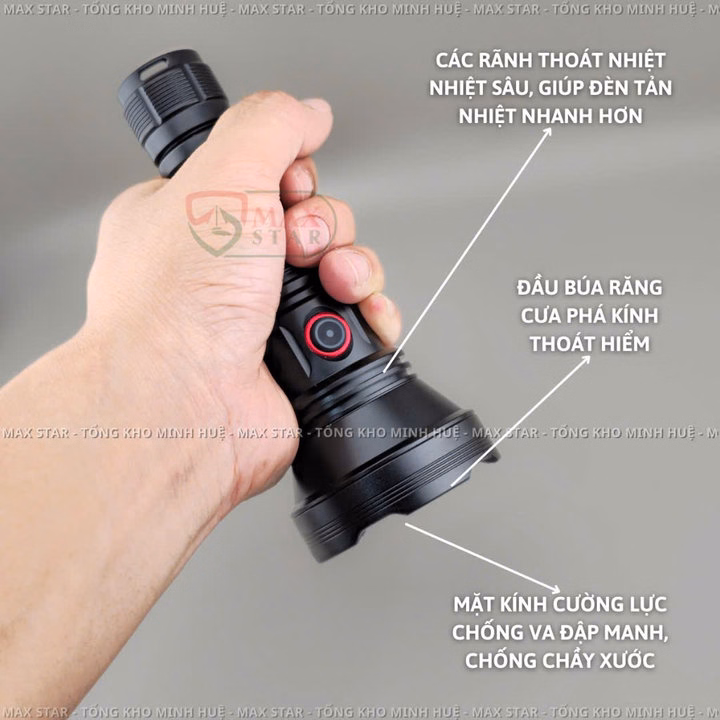 Đèn Pin Cầm Tay Maxstar Ml38 Siêu Sáng Soi Xa 1200M, Độ Sáng 4000 Lumen Chống Nước Ipx6 Gd257 - Lady'S Passion - Ảnh 4