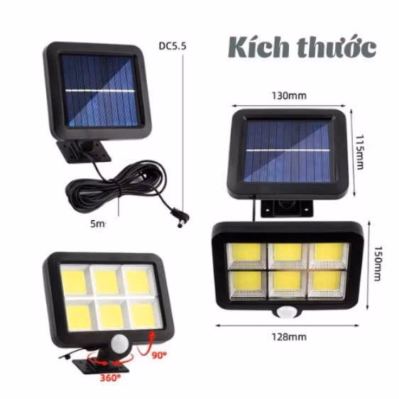 Đèn Led Năng Lượng Mặt Trời 6 Bóng Cảm Biến Gd260 - Lady'S Passion - Ảnh 3