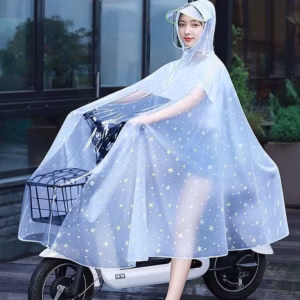 Áo Mưa Xe Điện (1 Đầu ) Có Đựng Kính Trong Suốt - Gdn