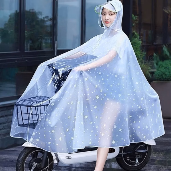 Áo Mưa Xe Điện (1 Đầu ) Có Đựng Kính Trong Suốt - Gdn