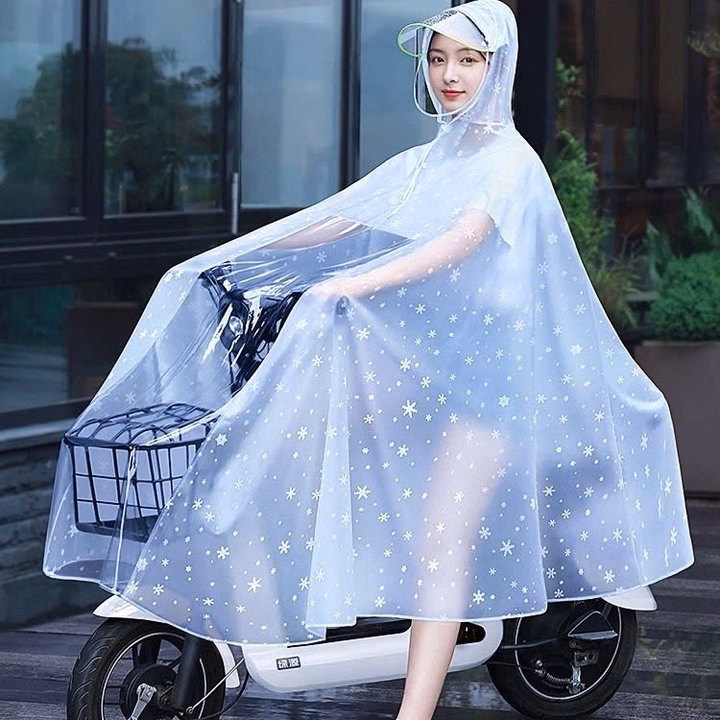 Áo Mưa Xe Điện (1 Đầu ) Có Đựng Kính Trong Suốt - Gdn