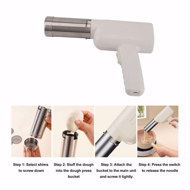 Máy Làm Bún, Mì Tươi Đa Năng Tự Động Dùng Pin Sạc -Gdn - Ảnh 4