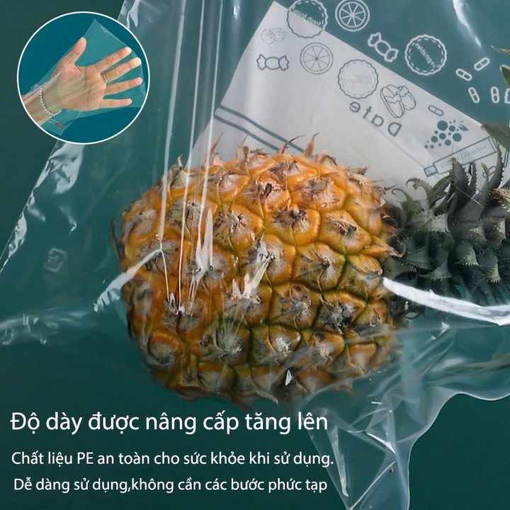 Set 3 Hộp Túi Zip Đựng Thực Phẩm, Túi Zipper Bảo Quản Thưc Phẩm Trong Tủ Lạnh Tái Sử Dụng Nhiều Lần - Gdn - Ảnh 4