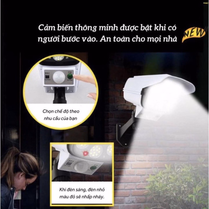 Đèn Led Năng Lượng Mặt Trời - Đèn Led G'Iả Camera Có Điều Khiển - Ảnh 10