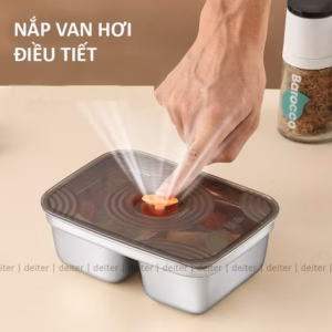 Hộp Đựng Thực Phẩm Bằng Inox, Khay Đựng Đồ Để Tủ Lạnh