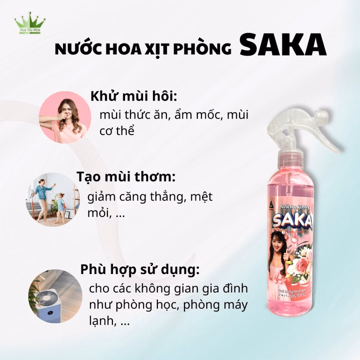 Chai Xịt Phòng Saka 350Ml - Sahaka - Ảnh 9