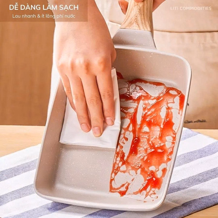 Chảo Vuông Chống Dính Đáy Từ Chiên Trứng Cuộn 18Cm - Gdn - Ảnh 6