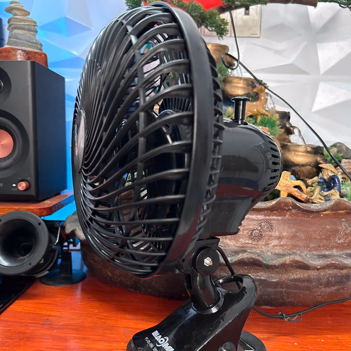 Quạt Cắm Điện Quay Tự Động 180 Độ Quạt Mini Cao Cấp Lõi Đồng 2 Số Để Bản Hoặc Kẹp Thích Hợp Văn Phòng - Qmba01 - Zinpro - Ảnh 3
