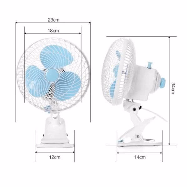 Quạt Cắm Điện Quay Tự Động 180 Độ Quạt Mini Cao Cấp Lõi Đồng 2 Số Để Bản Hoặc Kẹp Thích Hợp Văn Phòng - Qmba01 - Zinpro - Ảnh 9