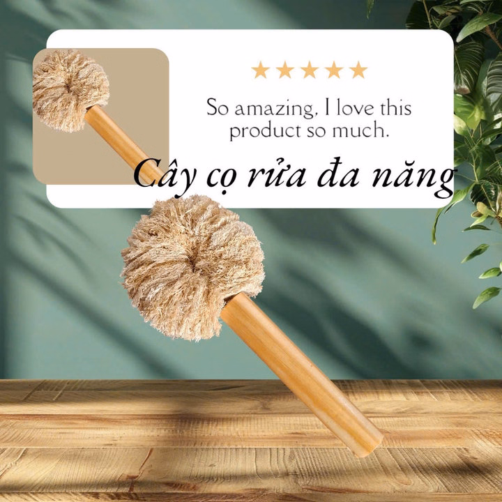 Cây Cọ Rửa Đa Năng - Cán Gỗ 10 Cm – Làm Sạch Tiện Lợi, Bảo Vệ Môi Trường - Kb - Ảnh 3