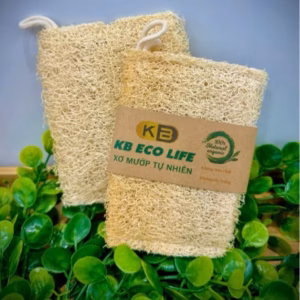 Set 2 Miếng Rửa Bát Xơ Mướp Hình Chữ Nhật - 8*11Cm - Không Hóa Chất Tẩy Trắng, Rửa Sạch Chén Bát - Kb