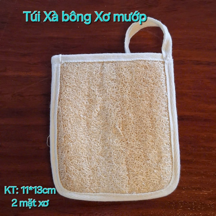 Túi Đựng Xà Phòng Xơ Mướp -Có Viền Vải – Làm Sạch Tự Nhiên, Dưỡng Da Hiệu Quả - Kb - Ảnh 5