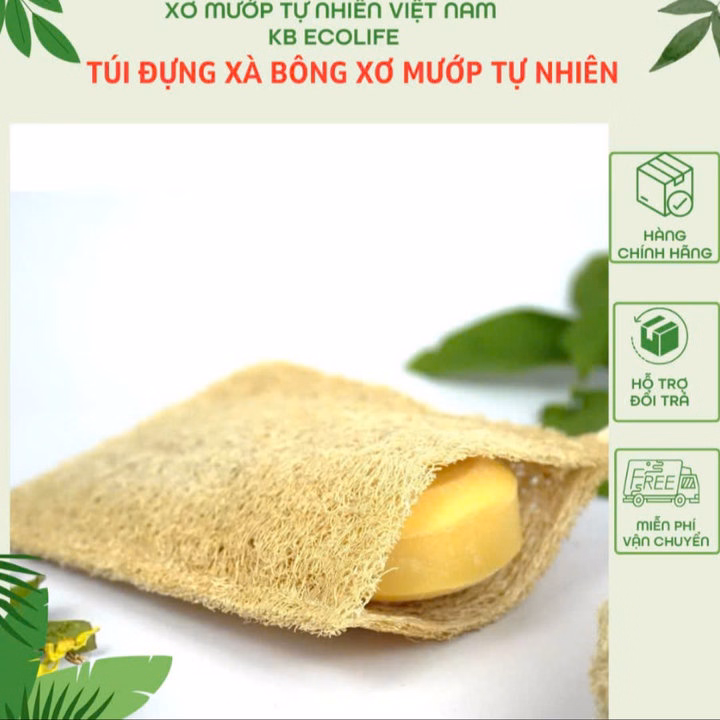 Túi Đựng Xà Phòng Xơ Mướp -Có Viền Vải – Làm Sạch Tự Nhiên, Dưỡng Da Hiệu Quả - Kb - Ảnh 2