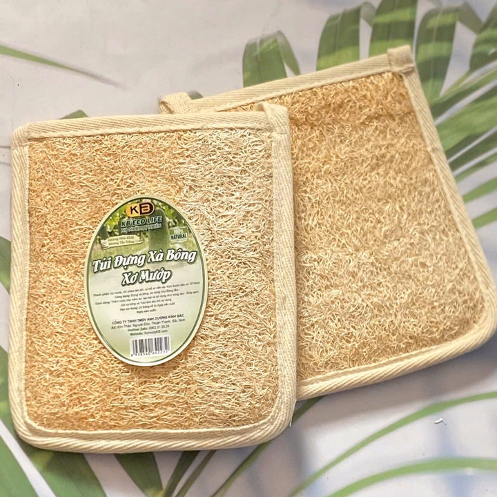 Túi Đựng Xà Phòng Xơ Mướp -Có Viền Vải – Làm Sạch Tự Nhiên, Dưỡng Da Hiệu Quả - Kb - Ảnh 7