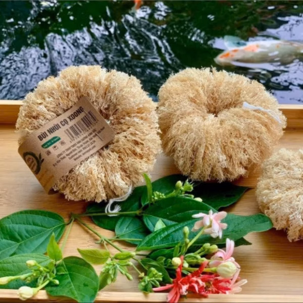 Combo 2 Bùi Nhùi Cọ Xoong Nồi Xơ Mướp Tự Nhiên - 2 Miếng / Túi - Kb - Ảnh 4