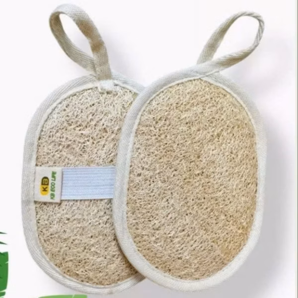 Bông Tắm Xơ Mướp 2 Mặt Xơ - Size 10*14Cm - Không Chất Tẩy Trắng Và Hóa Chất , An Toàn Cho Da - Kb - Ảnh 2
