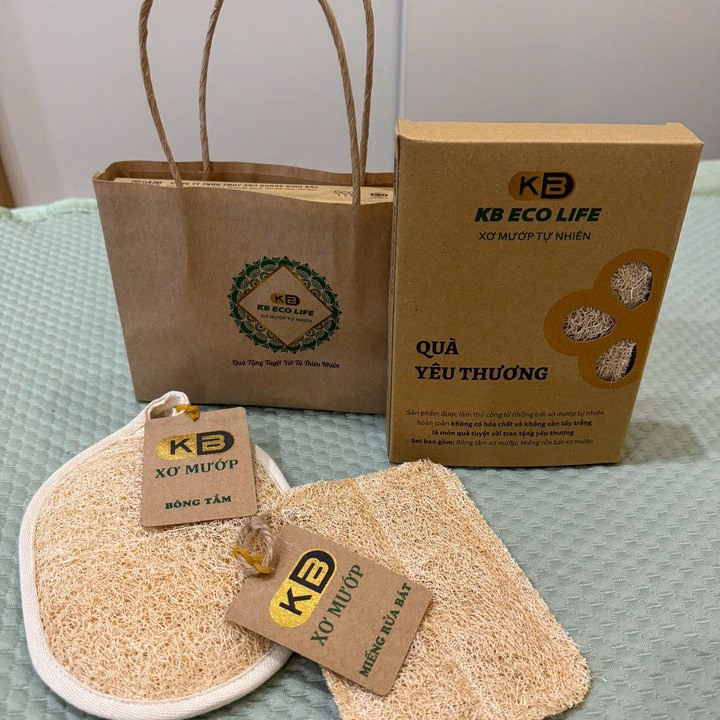Hộp Quà Yêu Thương Cao Cấp:Bông Tắm Xuất Khẩu Size Xl 12*16Cm+Miếng Rửa Bát Xuất Khẩu Size Xl 12*16Cm - Kb - Ảnh 6