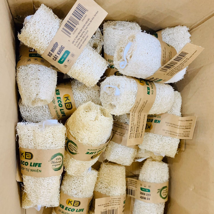 Rửa Bát Xơ Mướp Cắt Khúc - Với Sản Phẩm Được Làm Hoàn Toàn Từ Xơ Mướp Thiên Nhiên An Toàn Cho Da - Kb - Ảnh 5